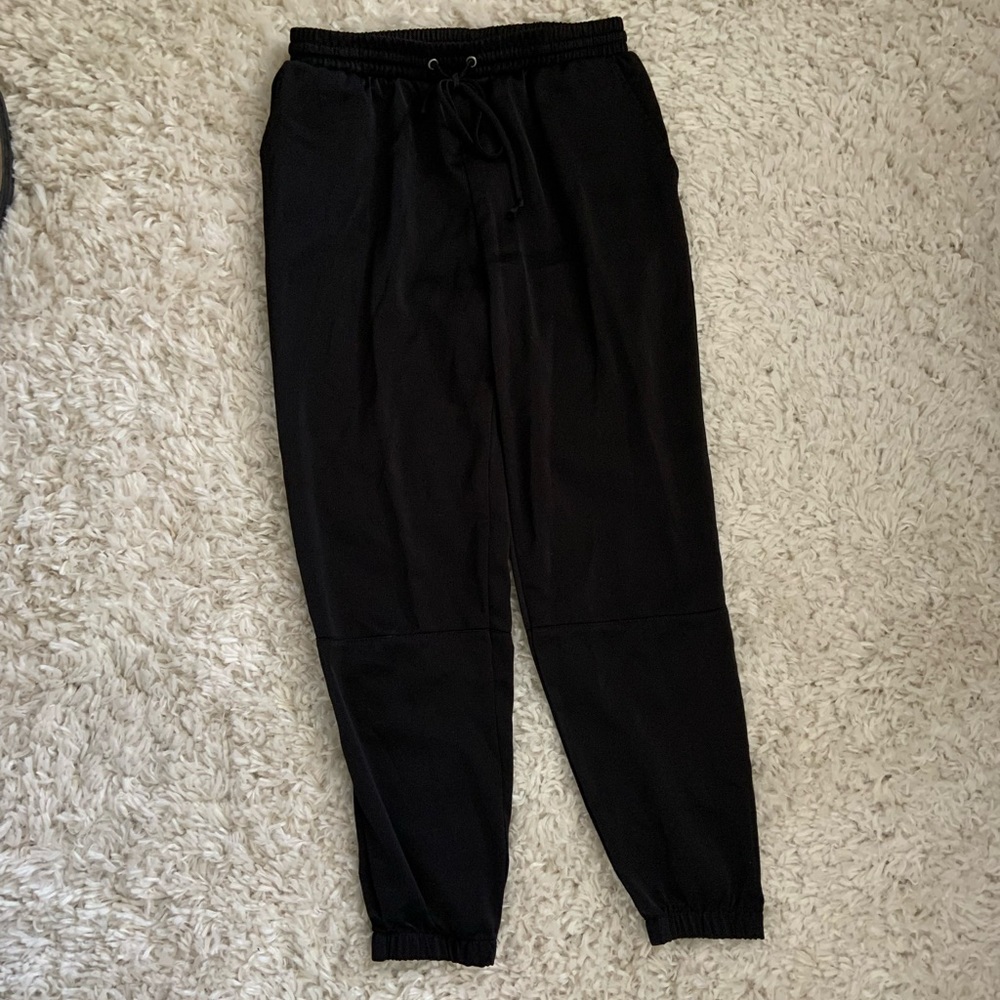 Socialite Black Satin Joggers